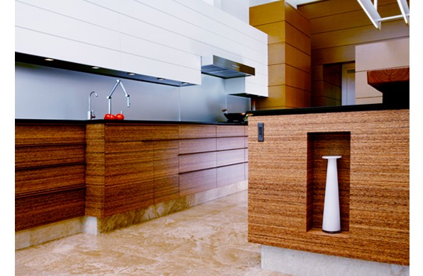 Smith & Fong Durapalm plywood used in kitchen cabinetry
