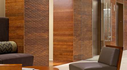 Wall paneling at Bickerstaff Heath Delgado Acosta