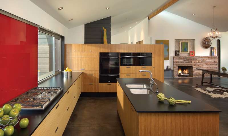 Custom cabinetry featuring Plyboo edge grain plywood