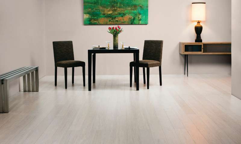 Room featuring PlybooQuiet underlayment and stiletto click lock flooring