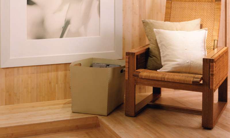 Retail environment at Ralph Lauren featuring flat grain plywood