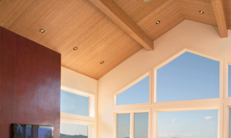 Residence featuring amber edge grain for ceiling