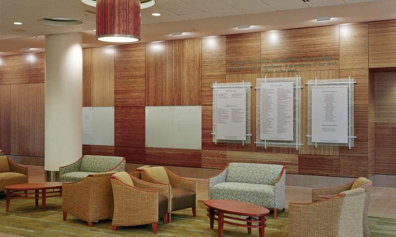 Medical center featuring Plyboo amber flat grain bamboo plywood