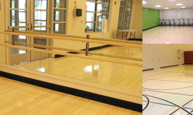 Sport court at YMCA featuring PlybooSport floating floor